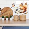 Static Cling Cute Squirrel Branches Flowers Birds Window Stickers for Glass Cabinet Shop Window Home Decor