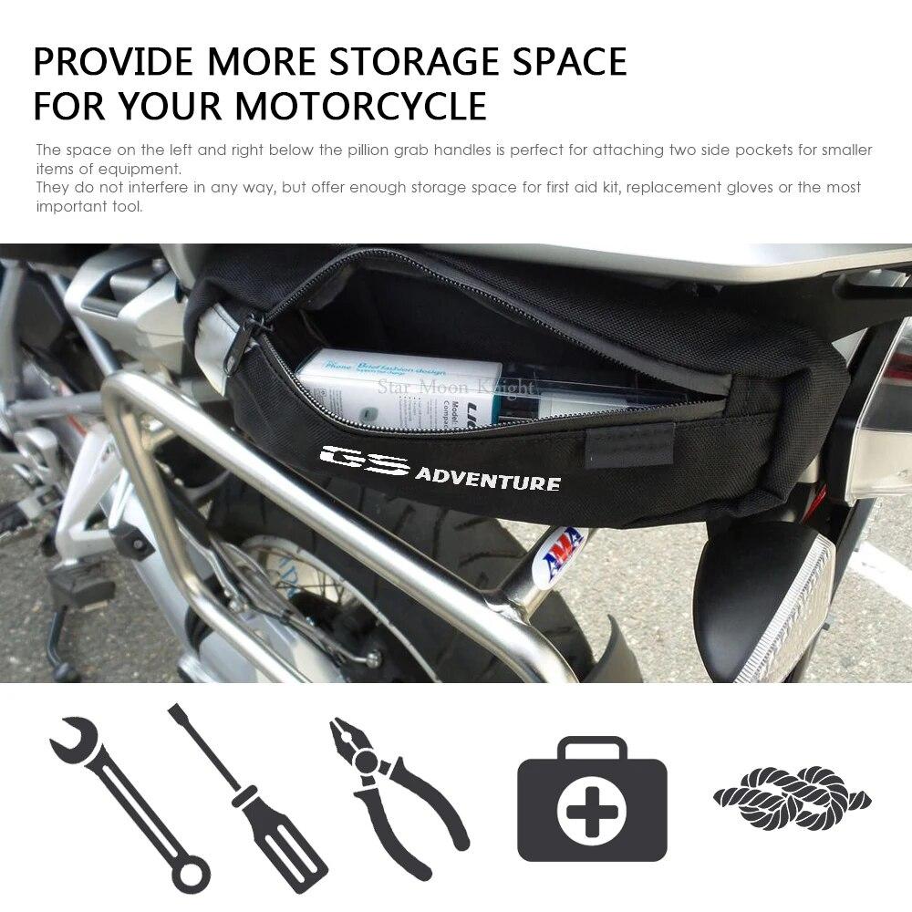 For BMW R1200GS ADV LC R1250GS Adventure Motorcycle Box Rack Side Bag Luggage Rack Travel Place Waterproof Passenger Handle Bags