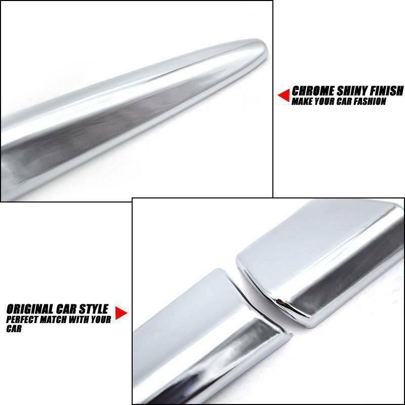 4Pcs Chrome Side Door Rear View Mirror Pillar Trim Cover Anti-Rub Strips Stickers For Honda Civic 2018