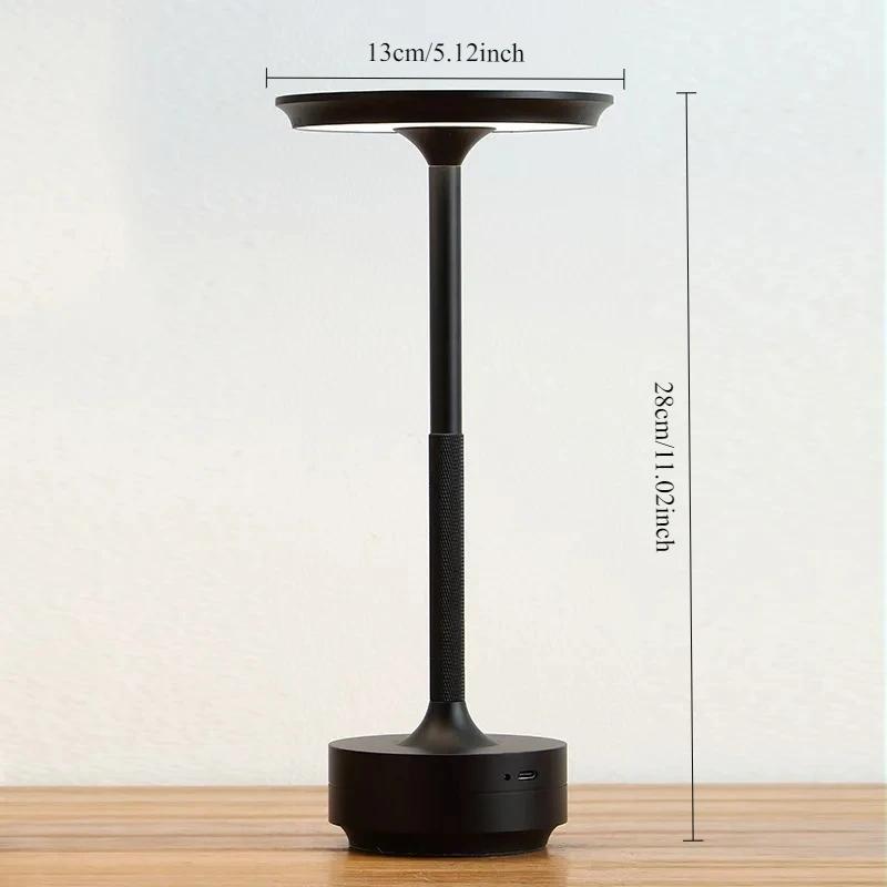 Rechargeable LED Desk Lamp Touch Dimming USB Portable Coffee Waterproof Bar Vintage Room Decoration Atmosphere Night Light