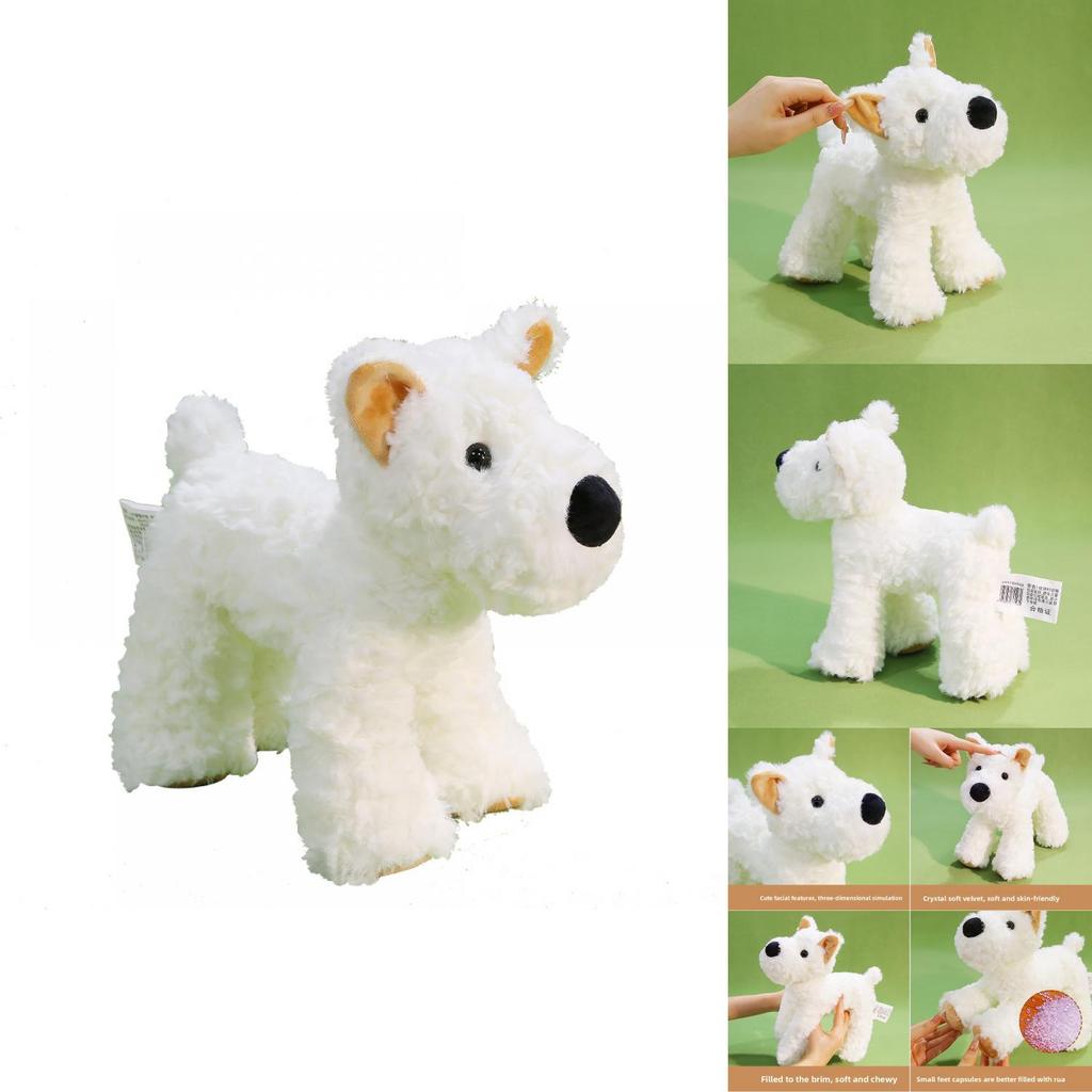 Plush West Highland Terrier Dog Toy With Super Soft Short Pile For Kids And Collectors
