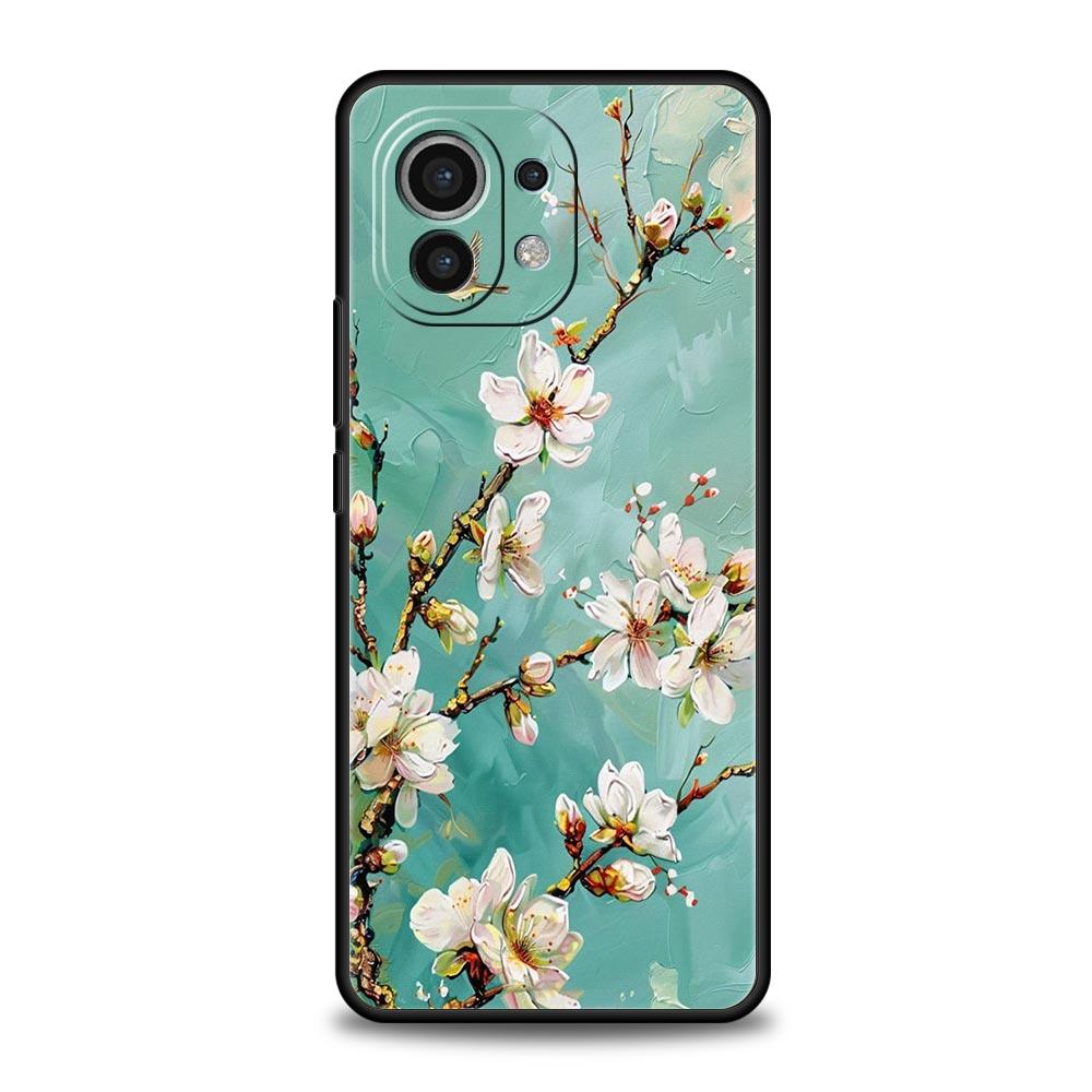 

Чехол для телефона для Xiaomi Mi 15 14 13 12 11 Lite 14T 13T 12T 11T Pro Poco X7 X6 X5 X3 Pro F6 F5 F4 Чехол Масляная живопись Цветок Xiaomi 15 Pro