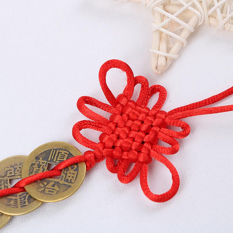 Čínské feng shui mince štěstí bohatství 9 císařských mincí domácí auto závěsný řetězec