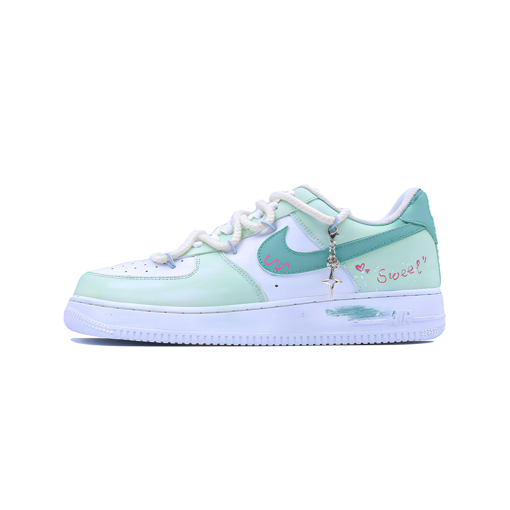 

Nike Air Force 1 Novelty Point, Cyan Green Slip Resistant, Abrasion Resistant, Breathable Low top Skateboard Shoes CW2288-111(Team779- ) 38.5