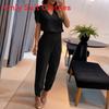 Polyester Geometric Print Casual Pantsuit For Womens Summer Office Wear