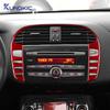 Real Soft Carbon Fiber Sticker For Fiat Bravo 2006-2011 2012 2013 2014 2015 2015 2016 2017 2018 LHD RHD Central Control Button