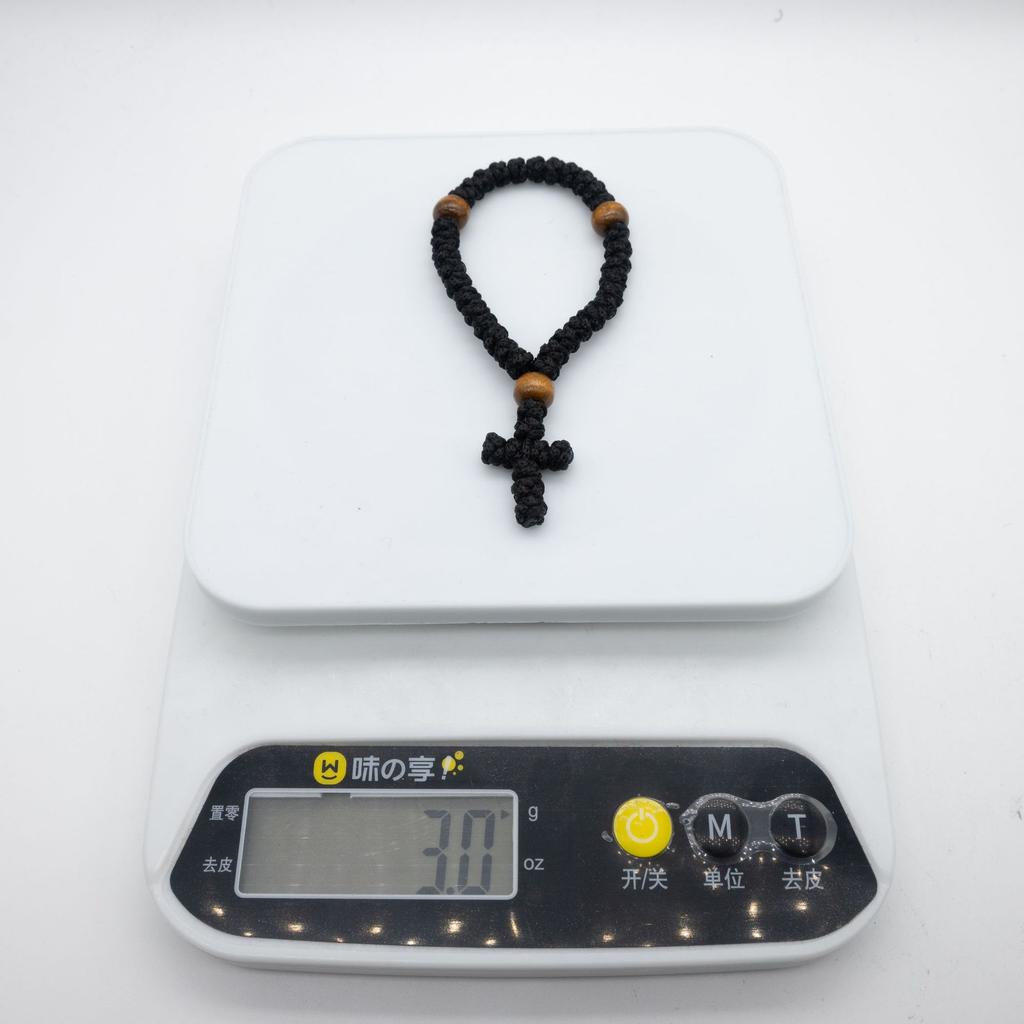 Orthodox Side Buckle Cross Bracelet Religious Wooden Beads Prayer Rope Adjustable Prayer Beads