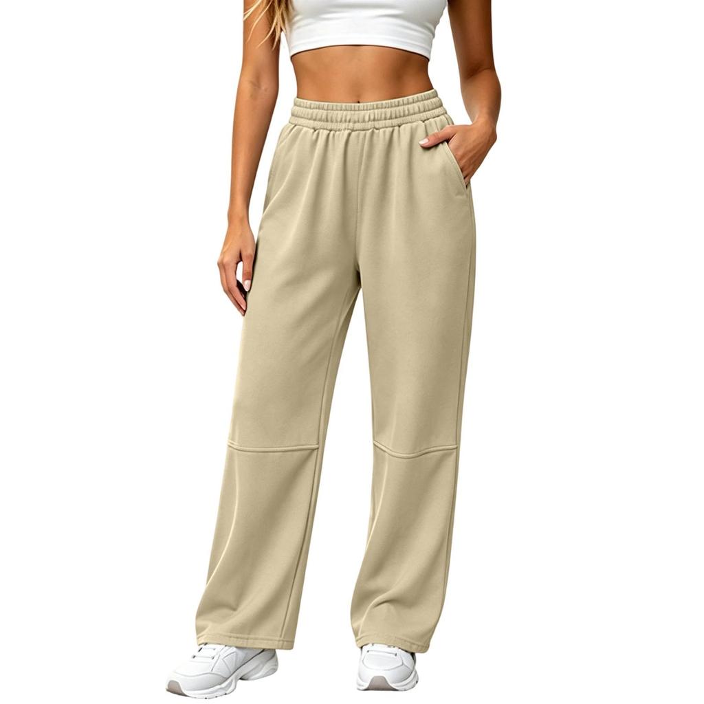 Women's High Waist Wide Leg Sweatpants Casual Loose Fit Pants for Daily Wear