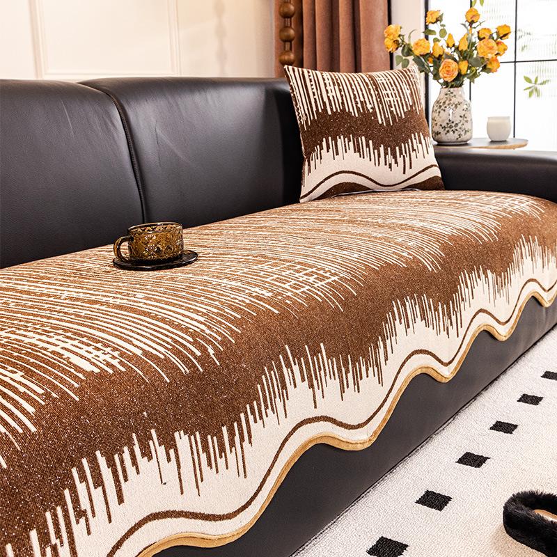 French New Chenille Special-Shaped Sofa Cushion, Universal Non-Slip In All Seasons, Advanced Seat Cushion Cover Cover Cloth