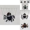 Cute Gray And Off White Plush Spider Hanging Pendant Keychain For Kids And Adults