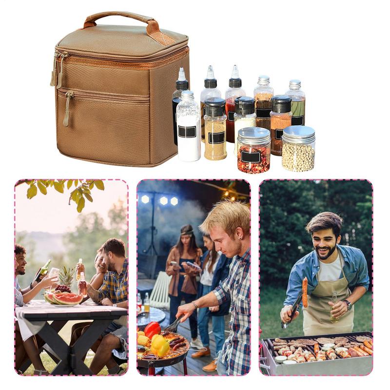 Camping Kitchen Seasoning Jar Portable Spices Container Cookware Set Supplies Liquid Powder Bbq Picnic Seasoning Can Leak Proof