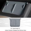 For Tesla Model 3/Y - Screen Silicone Protective Frame Wireless Charging Non-Slip Pad Card Limiter Silicone Cup Holder