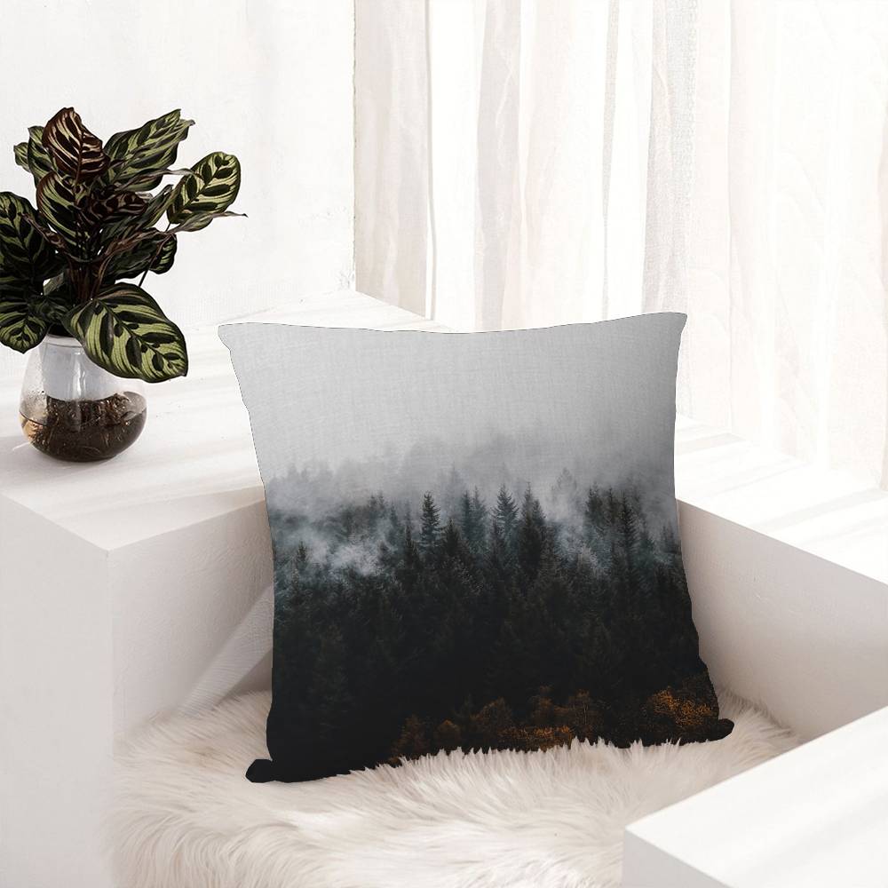 Kissenbezug Kiefernwald für Schlafzimmer und Wohnzimmer Sofa Dekokissenbezug