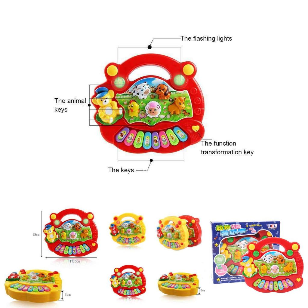 Versatile Musical Educational Animal Farm Piano Enriching Developmental Music Toy For Young Children