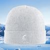 Skull helmet design,circle details,text Men Women Unisex Knitted Hat Beanie Pullover Cap Winter Thermal Warm Christmas Outdoor C