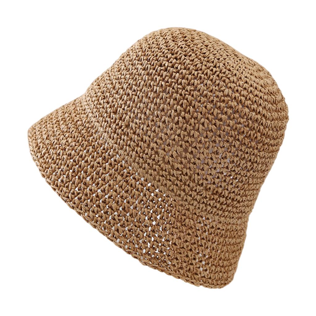 Damski Kapelusz Przeciwsłoneczny Damski Słomkowy Kapelusz z Szerokim Rondem Osłona Przeciwsłoneczna z Ochroną UV Kapelusz Bucket Hat Odpowiedni do Aktywności na Świeżym Powietrzu Podróży Kapelusze Plażowe Prezent