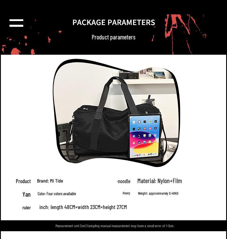 Cross-border Fitness Bag: Logo Customizable, Dry/Wet Separation, Yoga, Travel, Trolley
