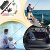 Fishing Rod And Reel Combo Telescopic Portable Fish Supplies Kit with Carrying Case for Boating Trolling Offshore