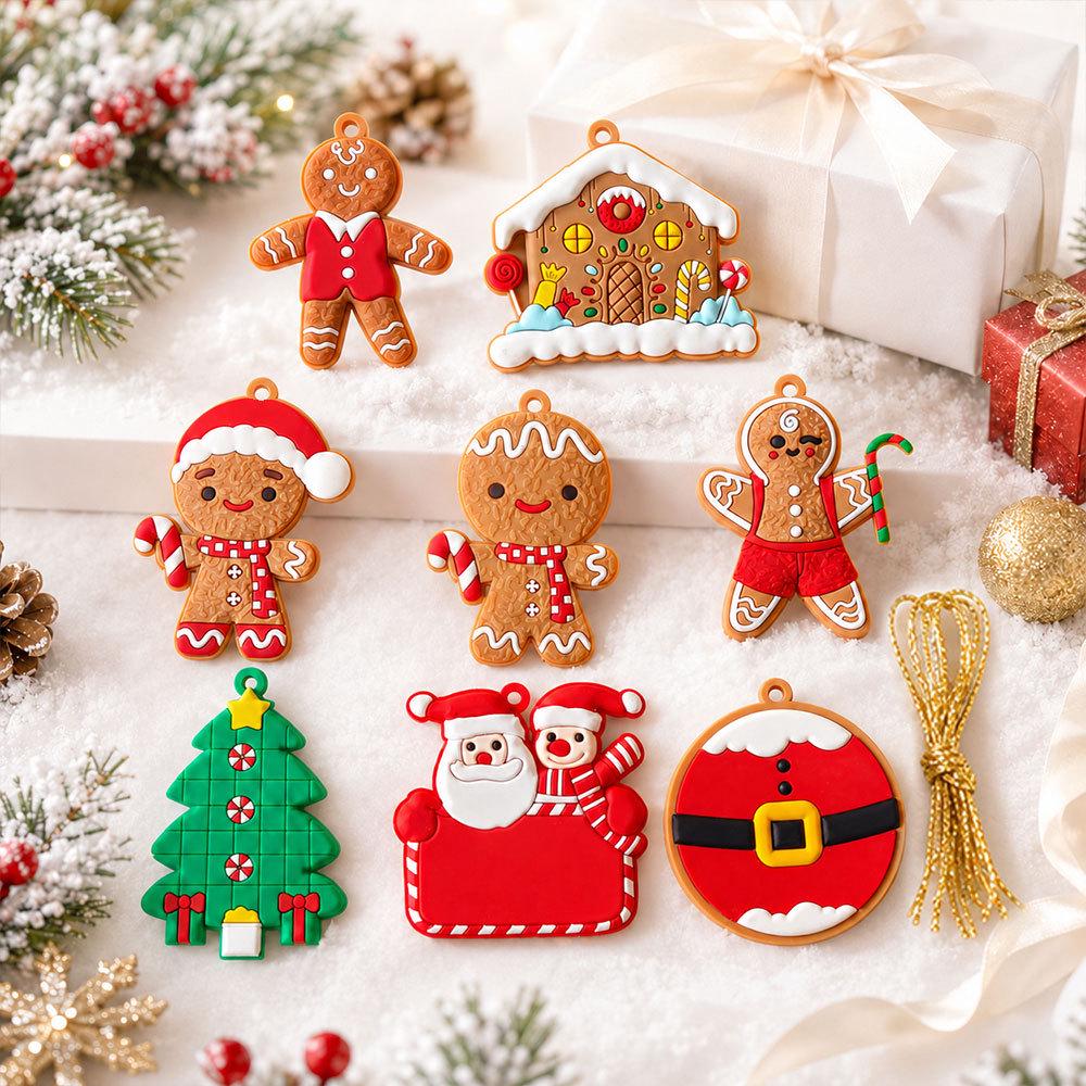 Gingerbread Man Ornament with Bow Tie - Christmas Tree Decoration