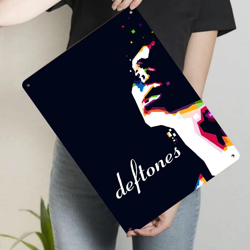 

Deftones Abstract Geometric Art Metal Wall Decor Modern Music Band Poster for Home Bar Decoration 20x30cm（7.8x11.8inch）
