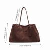Elegant Shoulder Pouch Suede Shoulder Bag Korean Style Storage Suede Handbag All-match Suede Bucket Bag Underarm Tote Bag Office