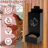 2 Pcs Hangable Chicken Feeder Oyster Shell Hen Feeder Large Capacity farm Poultry Food Grain Dispenser feeding watering supplies