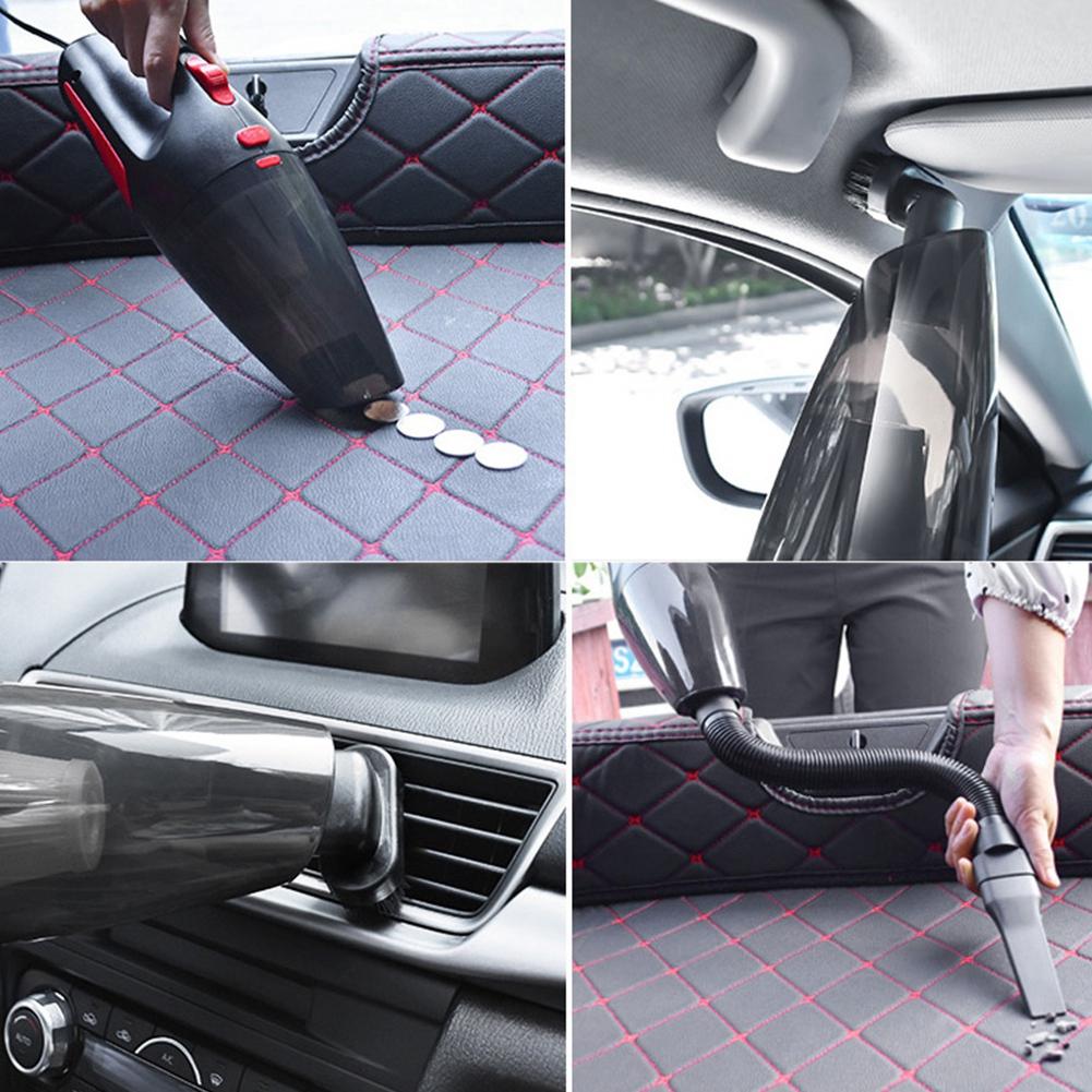 120W Wired Vehicle Cleaner Wet and Dry Dual Use Car 12V ABS Suction Cleaner(Black)