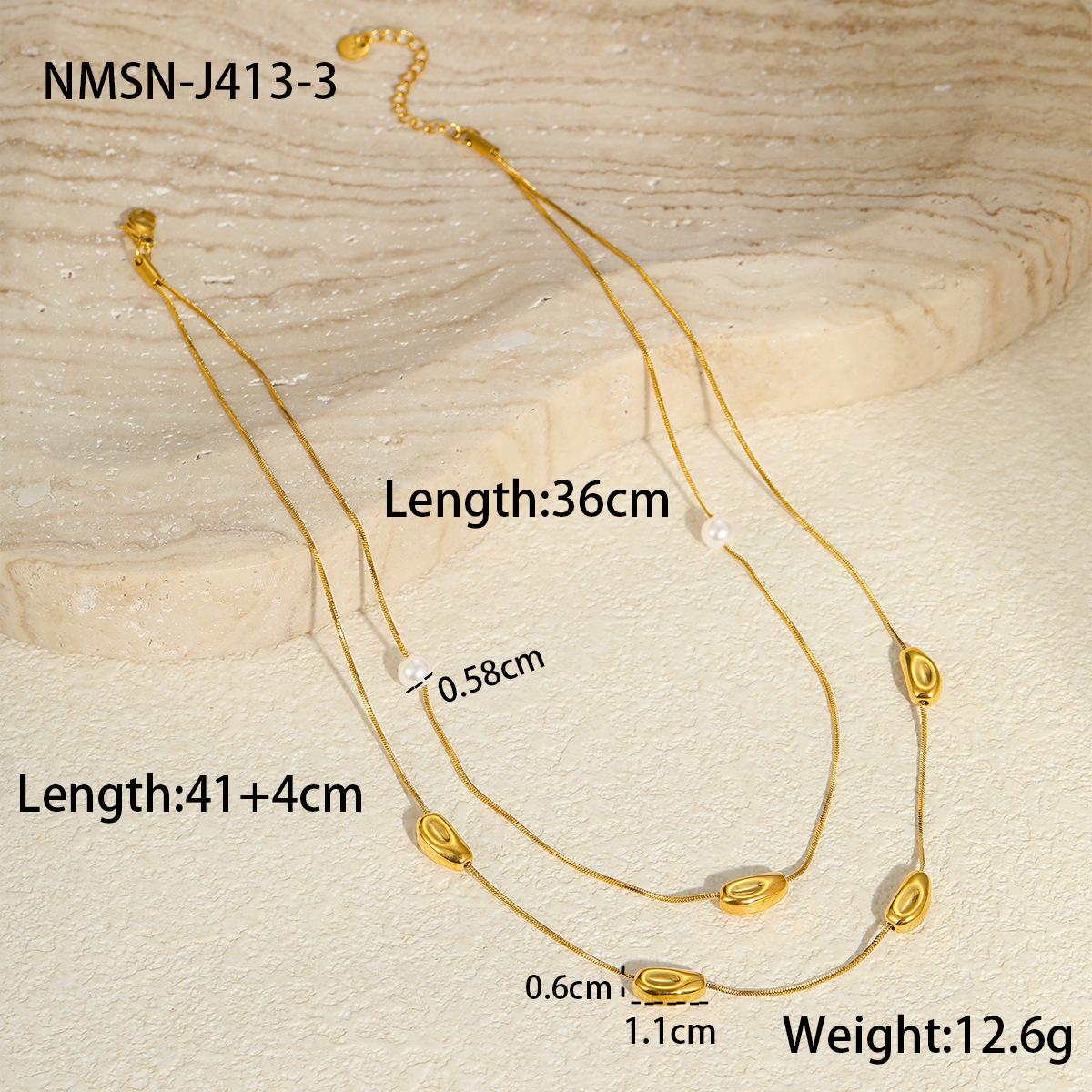 GEMCHIC Women s Stainless Steel Geometric Necklace Minimalist Fashion Luxury Chain Pendant