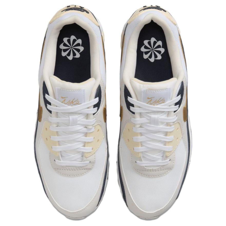 Nike  Air Max 90 Olympic Women Sneakers White Navy Coconut-Milk HF3444-100