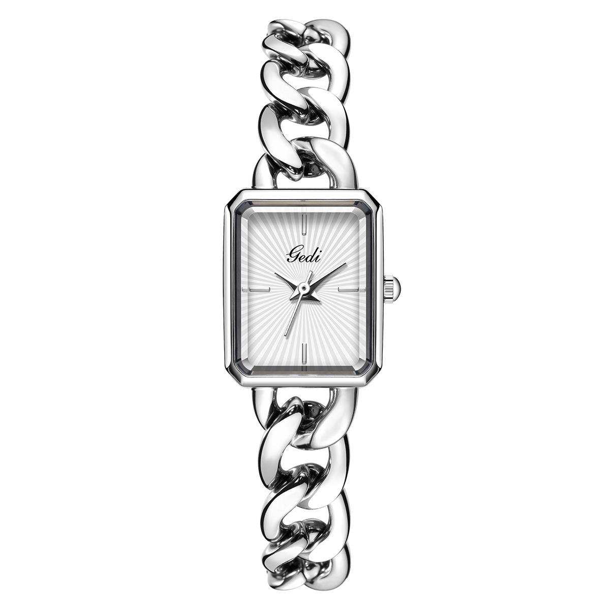 

Xiaoxiangfeng High-End Bracelet Watch Light Luxury Small Square Plate Niche Design Woven Chain Creative Quartz Watch