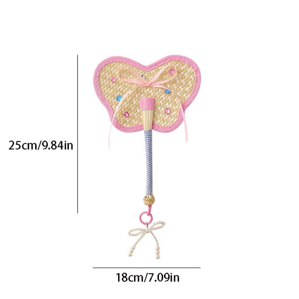 Handmade Banana Fan Cute Decorative Craft Fan Hand Cranked Pu Fan  Girl