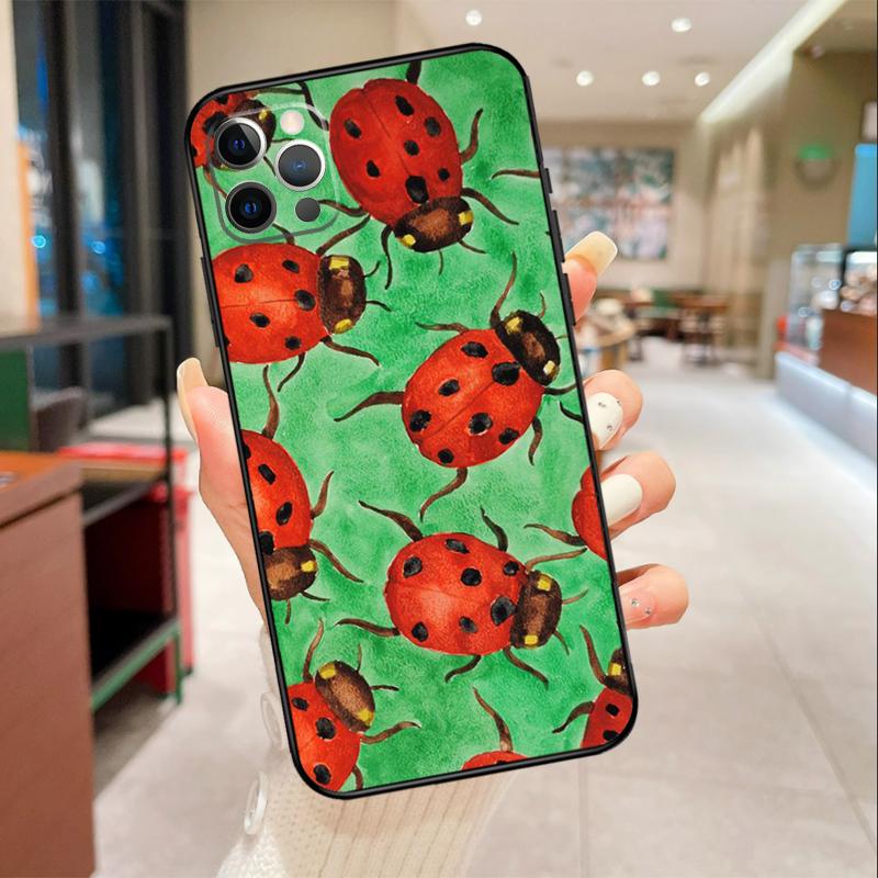 Ladybug Beetle Phone Case For iPhone 17 Air 16 14 13 11 15 Pro Max mini 15 16 Plus 16e Protective Cover