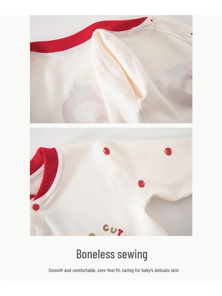 Pure Cotton Newborn Jumpsuit: Spring/Autumn Baby Romper, Full Moon Clothes, Hundred Days, Winter Wear & New Year's Outfit