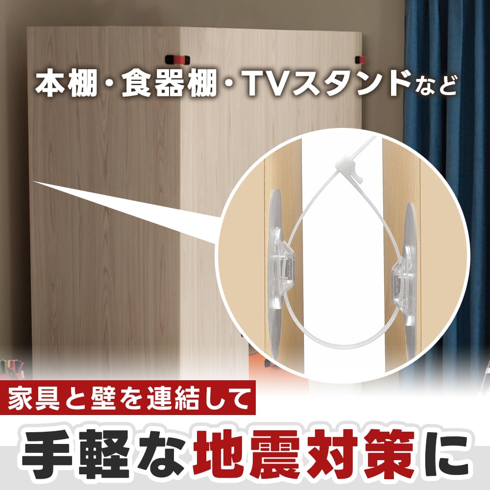 Set of 6 Waterproof Adhesive Stoppers for Furniture and Prevent and Falls Appliances, Tip-Over, Earthquakes, (Eight Shop)