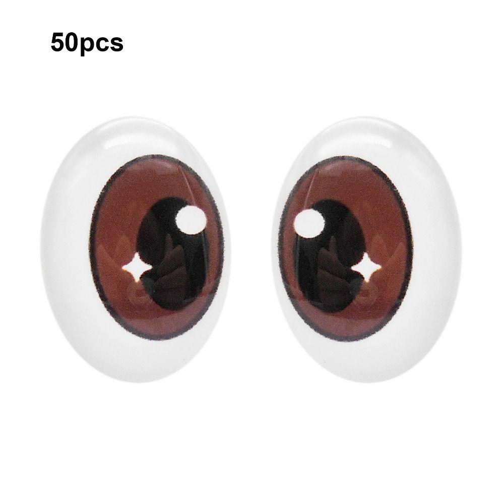 50pcs High Transparency Doll Eyes Accessories Crystal Simulation Glass Eye Patches