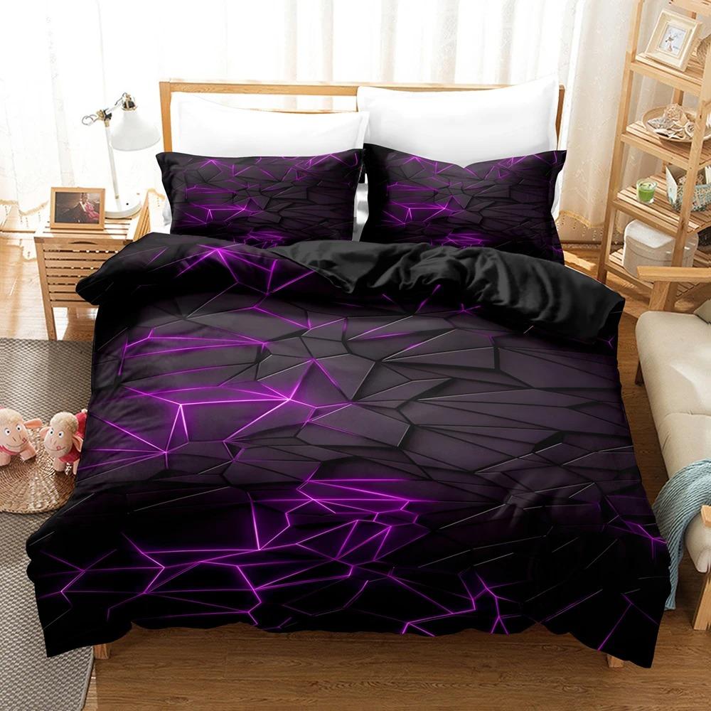 2025 transparent grid visual effects Bedding Set Single Full Queen King Size Bed Set Kids Bedroom Duvetcover Sets Bed Sheet Set