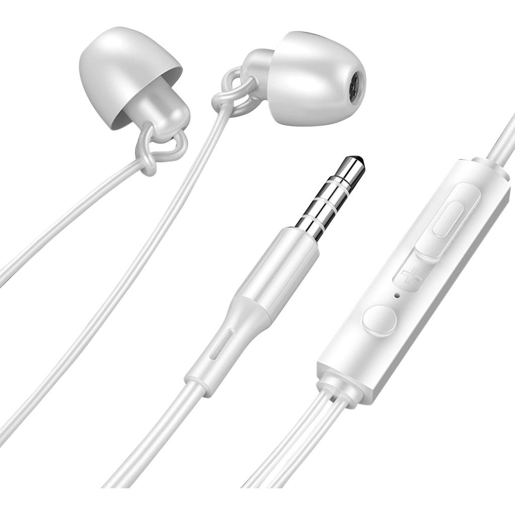 3.5mm Standard AUX Jack In-ear Headphones Portable Noise Reduction Sleep Earphones With Microphone For   