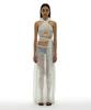 PARTIMENTO WOMEN Crochet Wrap Hooded Knit Top_White