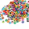 50Pcs 8/10mm Oblate Evil Eye Resin Spacer Beads for DIY Bracelet Necklace Jewelry Making