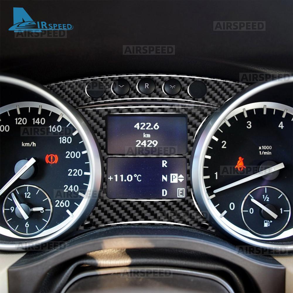Real Soft Carbon Fiber Trim Sticker For Mercedes Benz R Class W251 2006 2007 2008 2009 2010 2011 2012 2013 2014-2017 Speedometer