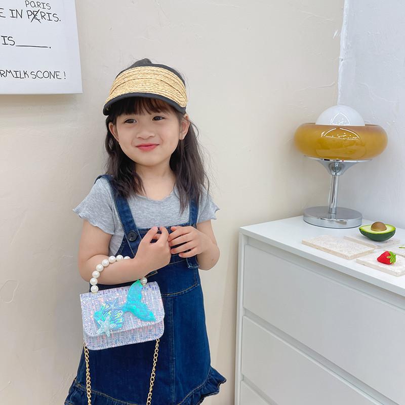 Cute Autumn Mini Shoulder Bag For Girls Featuring Pearl And Sparkling Elements