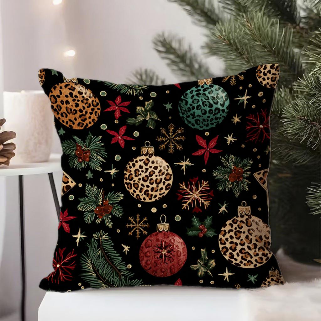 Stained Glass Christmas Tree Pillow Coversuitable For Sofa Car Bedroom Decorative Cushion Cover Pillow Cover