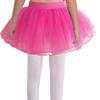 Mädchen Tutu Rock Vierlagiges Mesh-Design Elastischer Bund Einfarbig Tanzübungsrock