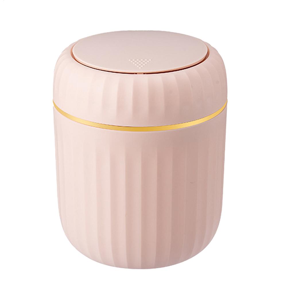 Countertop Trash Can Canteen Counter Press Garbage Bin Creative Light Luxury Tabletop Trash Can Wastebasket with Lid for Desk