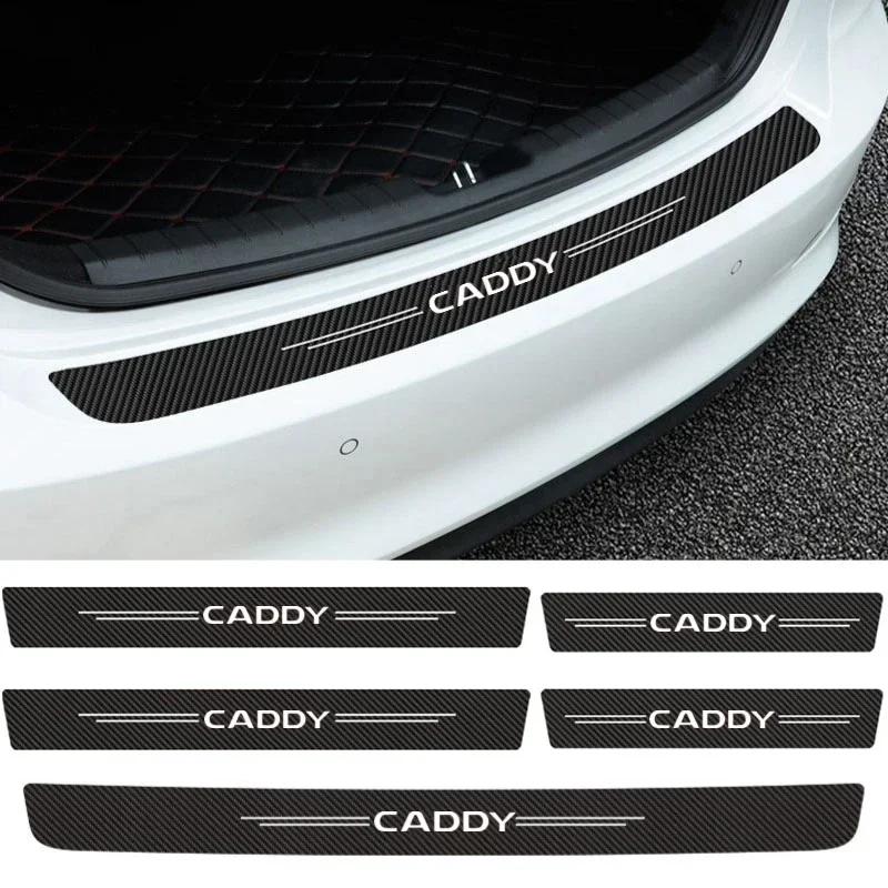 BQAX1 Car Door Sill Scratch Resistent Stickers Threshold Pad for Volkswagen VW Caddy Logo Golf GTI Polo Jetta Passat Scirocco Tiguan