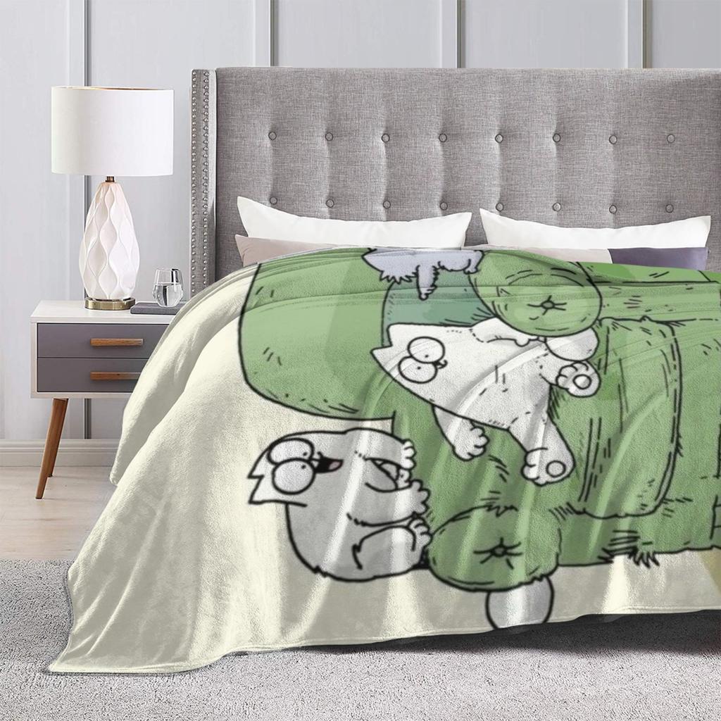 Simons Cat Blanket Super Soft Warm Throw Blankets for Bed 50x60 Inch Multi-size Bedspread