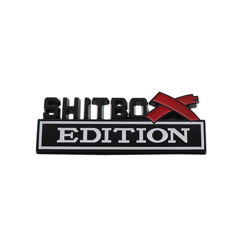 3D Car Styling SHITBOX EDITION for Car Grille Fender Trunk Rear Bonnet Nameplate Decal Emblem Badge Sticker