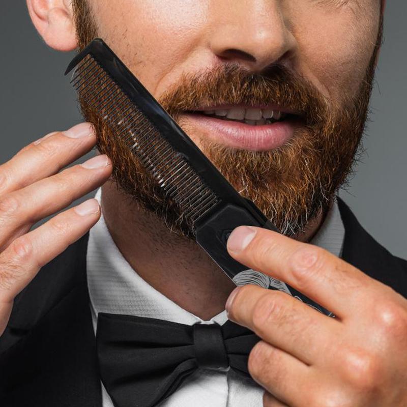Multifuncional Portable Plastic Fine Wide Tooth Folding Pocket Comb Barber Men Oil Head Beard Combs Hair Styling Wide Tooth Comb