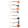 8 Pieces Halloween Farmhouse Bead Garland Wooden Pumpkin Wall Hanging Garland Ornaments for Hallowee