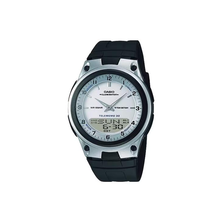 CASIO Men Standard Series White Watch AW-80-7A AW-80-7A Silver Black Watch Case